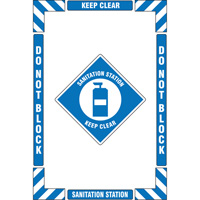 "Sanitation Station" Floor Marking Kit, Adhesive, English with Pictogram Moffatt Supply & Specialties