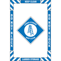 "Ladder Storage" Floor Marking Kit, Adhesive, English with Pictogram Moffatt Supply & Specialties