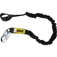 Arc Flash Shock Absorbing Lanyard, 6', Locking Snap Hook Center, Choke-Off Loop Leg Ends, Nylon Moffatt Supply & Specialties