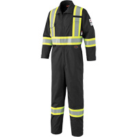 7702BK FR-Tech&reg; 88/12 FR Arc Rated Coveralls, Size 36, Black, 9.7 cal/cm² Moffatt Supply & Specialties