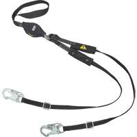 V-Series Utility Energy Absorbing Lanyard, 6', Snap Hook Center, Snap Hook Leg Ends, Nylon Moffatt Supply & Specialties