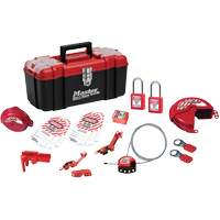 Trousse de cadenassage avec serrures en thermoplastique Zenex, Ensemble &eacute;lectrique/Vanne, 19 composants compris Moffatt Supply & Specialties