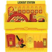 Standard Valve & Electrical Deluxe Lockout Station, Thermoplastic Padlocks, 32 Padlock Capacity, Padlocks Included Moffatt Supply & Specialties