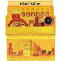 Premier Valve & Electrical Deluxe Lockout Station, Thermoplastic Padlocks, 32 Padlock Capacity, Padlocks Included Moffatt Supply & Specialties