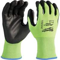 High-Visibility Cut-Resistant Gloves, Size Small, 15 Gauge, Nitrile/Polyurethane Coated, Polyethylene Shell, ANSI/ISEA 105 Level 2 Moffatt Supply & Specialties