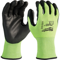 High-Visibility Cut-Resistant Gloves, Size Small, 15 Gauge, Nitrile/Polyurethane Coated, Polyethylene Shell, ANSI/ISEA 105 Level 3 Moffatt Supply & Specialties