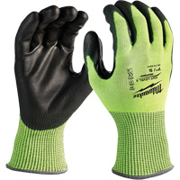 High-Visibility Cut-Resistant Gloves, Size Small, 13 Gauge, Nitrile/Polyurethane Coated, Polyethylene Shell, ANSI/ISEA 105 Level 4 Moffatt Supply & Specialties