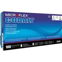 Gants d'examen d'usage multiple Microflex Cobalt N19, T-petit, Nitrile, 3,9 mils, Sans poudre, Bleu, Classe 2 Moffatt Supply & Specialties