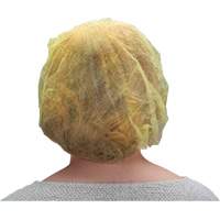 Bonnets bouffants, Polypropyl&egrave;ne, 21", Jaune Moffatt Supply & Specialties