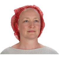 Bonnets bouffants, Polypropyl&egrave;ne, 21", Rouge Moffatt Supply & Specialties