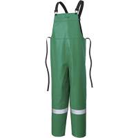 P43 035 CA-43&reg; FR Chemical- & Acid-Resistant Safety Bib Pants, Small, Green Moffatt Supply & Specialties