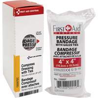 SmartCompliance&reg; Refill Compress Pressure Bandage with Ties, 4" L x 4" W Moffatt Supply & Specialties