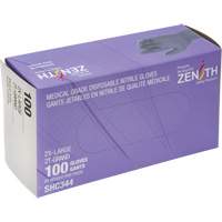 Gants jetables de calibre m&eacute;dical, 2T-Grand, Nitrile, 6 mils, Sans poudre, Noir, Classe 2 Moffatt Supply & Specialties