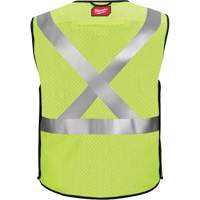 Breakaway Mesh Safety Vest, Black/High Visibility Lime-Yellow, Medium/Small Moffatt Supply & Specialties