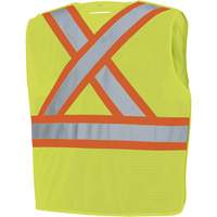 598P Veste de s&eacute;curit&eacute; &agrave; maille d&eacute;tachable, Jaune lime haute visibilit&eacute;, Moyen/Petit, Polyester Moffatt Supply & Specialties