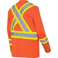 6981 Long-Sleeved Safety Shirt, Cotton, Small, High Visibility Orange Moffatt Supply & Specialties