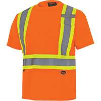 6990 Bird's-Eye Safety Shirt, Polyester, X-Small, High Visibility Orange Moffatt Supply & Specialties