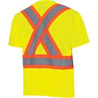 6991 Bird's-Eye Safety Shirt, Polyester, 3X-Large, High Visibility Lime-Yellow Moffatt Supply & Specialties