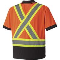 6986 Bird's-Eye Safety Polo Shirt, Polyester, Small, High Visibility Orange Moffatt Supply & Specialties