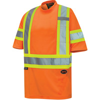 6970 T-shirt de s&eacute;curit&eacute; en il-de-perdrix, Polyester, T-petit, Orange haute visibilit&eacute; Moffatt Supply & Specialties