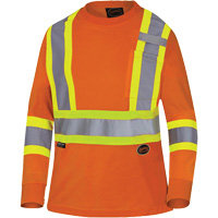6968 T-shirt de s&eacute;curit&eacute; en il-de-perdrix pour femme, Polyester, T-petit, Orange haute visibilit&eacute; Moffatt Supply & Specialties
