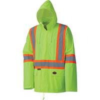 5599 Lightweight Waterproof Rain Suit, Polyester/PVC, X-Small, High Visibility Lime-Yellow Moffatt Supply & Specialties