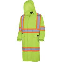 5631 The Rock 300D Waterproof Long Coat, Polyester, Small, High Visibility Lime-Yellow Moffatt Supply & Specialties