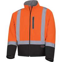 5679 Veste de s&eacute;curit&eacute; coquille souple &agrave; r&eacute;sistance m&eacute;canique, Noir/Orange haute visibilit&eacute;, Petit Moffatt Supply & Specialties