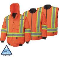 5022 Veste aviateur imperm&eacute;able 7 en 1, Polyester, Orange haute visibilit&eacute;, T-petit Moffatt Supply & Specialties