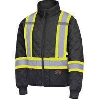5017 Quilted Freezer Jacket, Polyester, Black, X-Small Moffatt Supply & Specialties