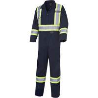 516T Coveralls, 40 (Tall), Navy Blue Moffatt Supply & Specialties