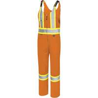 6617T Salopettes, Polyester, 40, Orange haute visibilit&eacute; Moffatt Supply & Specialties