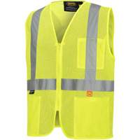 6944 Veste de s&eacute;curit&eacute; ignifuge, Jaune lime haute visibilit&eacute;, Petit, Polyester Moffatt Supply & Specialties