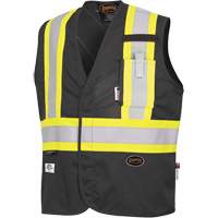 7729 FR-Tech&reg; Flame-Resistant Arc Safety Vest, Small, Black, 10 cal/cm² Moffatt Supply & Specialties