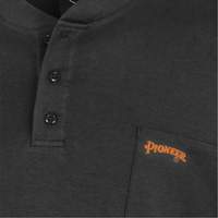 332 FR Interlock Henley Shirt, Small, Black Moffatt Supply & Specialties