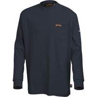 333 Flame-Resistant Long-Sleeved Shirt, Small, Navy Blue Moffatt Supply & Specialties