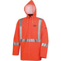 576J High-Visibility FR Rain Jacket, Small, High Visibility Orange Moffatt Supply & Specialties