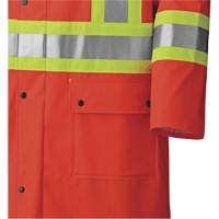 5896 Flame Resistant Waterproof Long Coat, Small, High Visibility Orange Moffatt Supply & Specialties