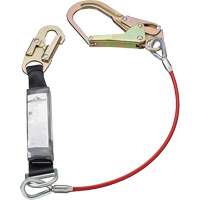 SA-5502-4 Shock Absorbing Lanyard, 4', Rebar Hook Center, Snap Hook Leg Ends, Polyester Moffatt Supply & Specialties