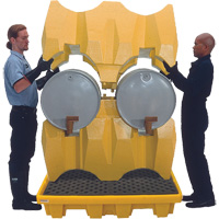 Ultra-Drum Rack 4-Drum Containment System without Drain, 53" L x 53" W x 77.8" H, 3000 US gal. Capacity Moffatt Supply & Specialties
