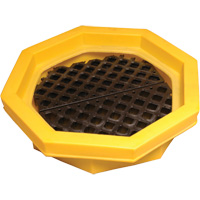 Ultra-Drum Tray&reg; with Grating, 32" L x 32" W x 8.1" H, 21.1 US gal. Spill Capacity Moffatt Supply & Specialties