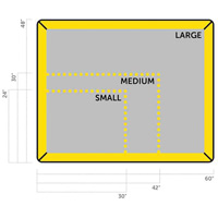 Small Ultra-Filter Pad, 0.8 US gal. Capacity, 2.5' W x 2' L x 3" H, Foam Wall Moffatt Supply & Specialties