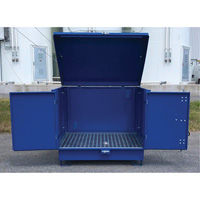 Ultra-Hard Top S4 Steel Spill Pallet, 61" L x 54.4" W x 52" H, 4700 lbs. Load Capacity Moffatt Supply & Specialties