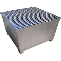 Steel Ultra-IBC Spill Pallet&reg;, 370 US gal. Spill Capacity, 57.6" x 34.7" x 56.9" Moffatt Supply & Specialties