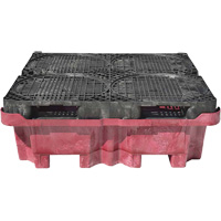 4-Drum Ultra-Spill King&reg; Drum Spill Pallet, 85 US gal. Spill Capacity, 51" x 51" x 17.5" Moffatt Supply & Specialties