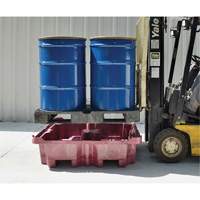 4-Drum Ultra-Spill King&reg; Flat Deck Spill Pallet, 85 US gal. Spill Capacity, 51" x 51" x 17.5" Moffatt Supply & Specialties