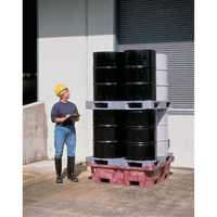 4-Drum Ultra-Spill King&reg; Flat Deck Spill Pallet, 85 US gal. Spill Capacity, 51" x 51" x 17.5" Moffatt Supply & Specialties