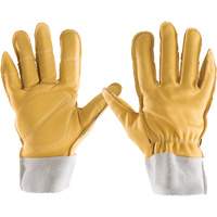 Gants tout cuir, 7/Petit, Paume en Cuir fleur, Poignet &eacute;lastique Moffatt Supply & Specialties