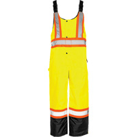 TO1 Winter Traffic Overalls, Polyester, Small, Black/High Visibility Lime-Yellow Moffatt Supply & Specialties