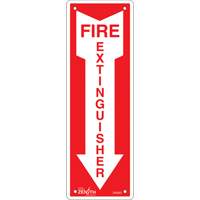 Enseigne Fire Extinguisher, 12" x 4", Aluminium, Anglais avec pictogramme Moffatt Supply & Specialties
